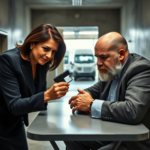 Xbox CEO Asha Sharma conducts a granular facial feature audit of Larry 'Major Nelson' Hryb as part of a new corporate stabilization initiative.