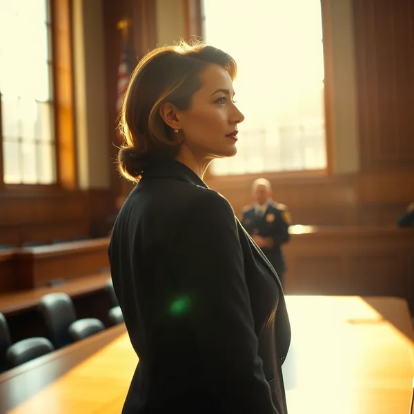 Svetlana Dali meets with Transportation Security Administration officials to discuss the specifics of her latest unauthorized boarding, as investigative materials lay scattered across the table.