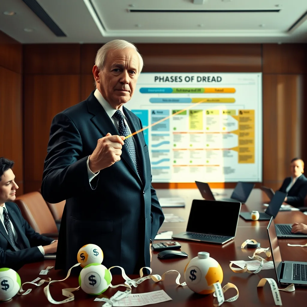 Former Goldman Sachs CEO Lloyd Blankfein chairs a meeting of his Anxiety Containment Initiative, reviewing protocols for managing financial apprehension related to the expansion of private credit.