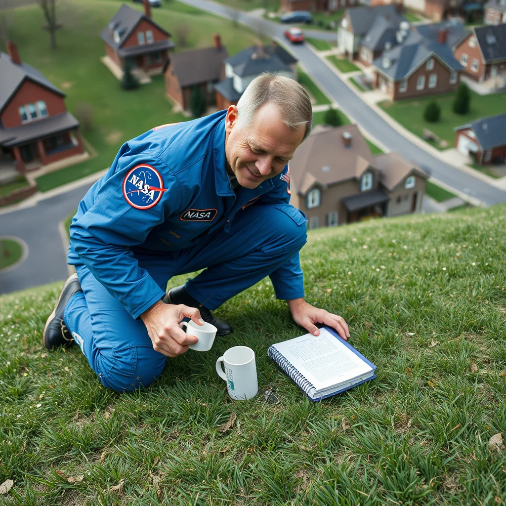 NASA astronaut Mike Fincke undergoes gravitational reintegration therapy following his early return from the International Space Station due to acute planetary reorientation syndrome.