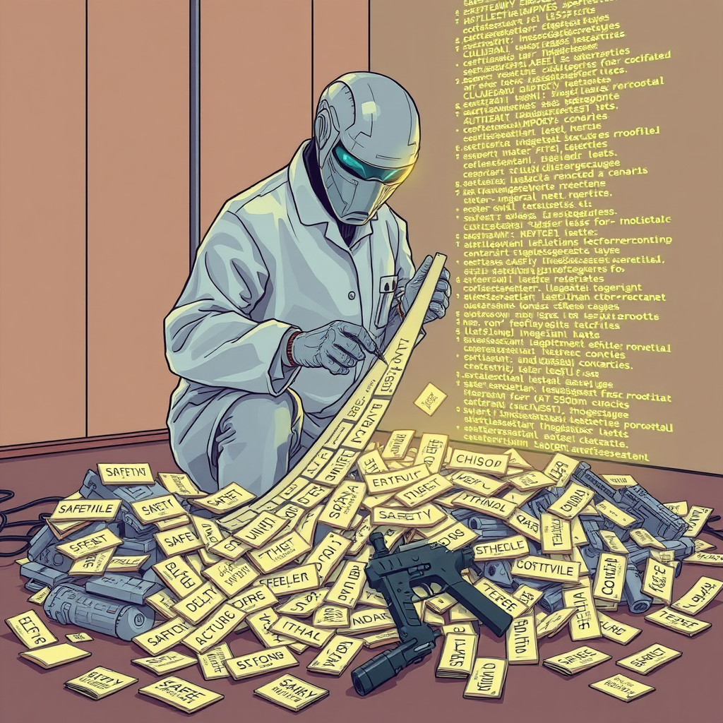 An Anthropic engineer demonstrates on a monitoring screen how Chinese AI firms allegedly identified and excised ethical safeguards from Claude's code during distillation attacks.