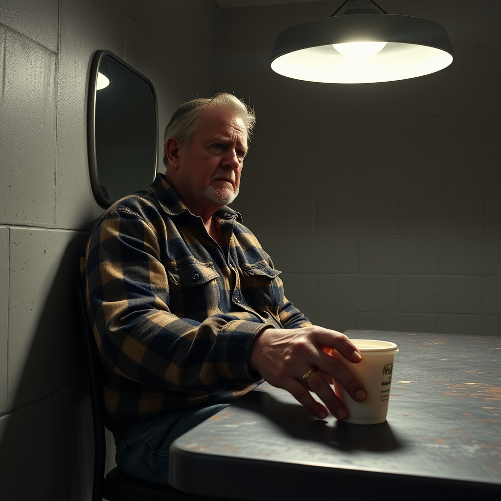 Arthur P. Gable, a truck driver from Akron, Ohio, awaits questioning in connection with a multi-state homicide investigation.