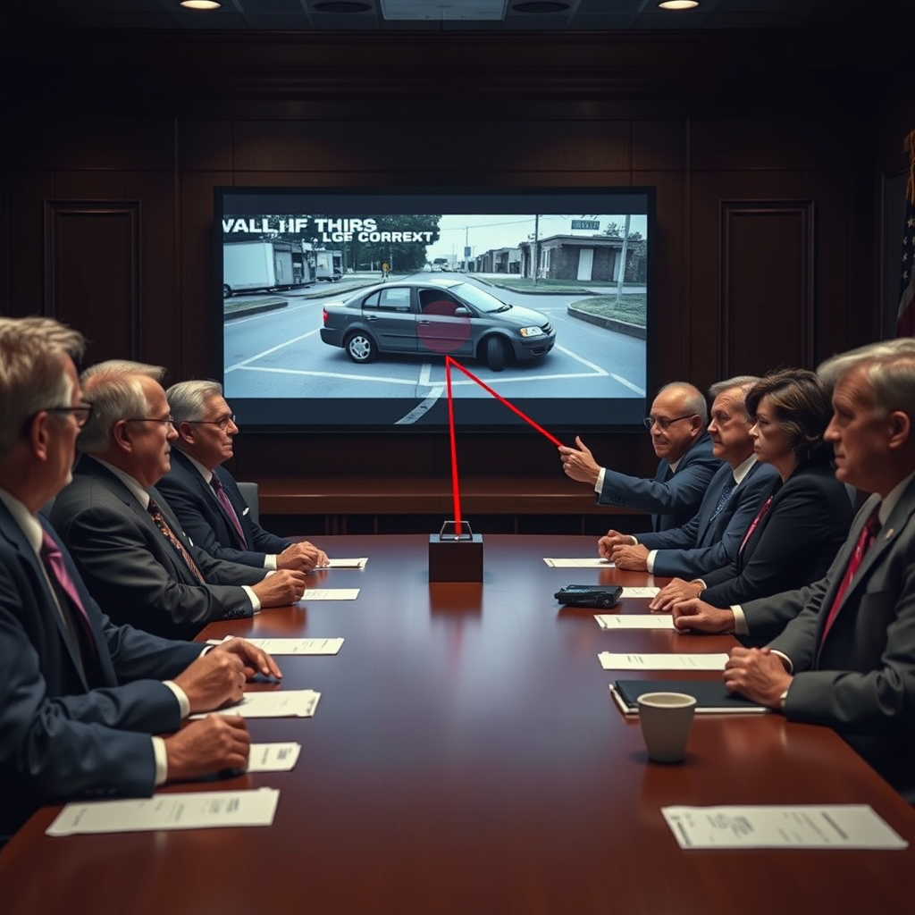 A civilian participant undergoes a simulated parallel parking assessment at a federal Parking Academy in Falls Church, Virginia, part of a new national security initiative.