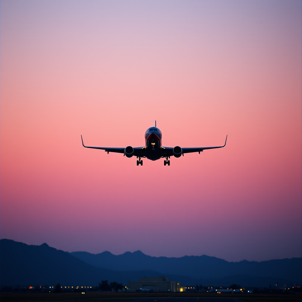 A commercial airliner remains suspended over El Paso International Airport following the deployment of a border protection laser system that halted all aerial movement in the region.