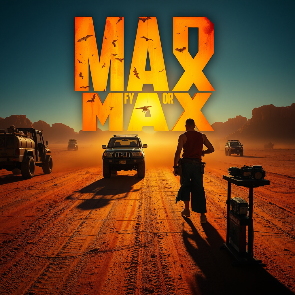 A film director supervises the filming of a mandated explosive chase sequence for a family movie on a soundstage in Burbank, as new federal regulations require all movies to adhere to the cinematic structure of 'Mad Max: Fury Road'.