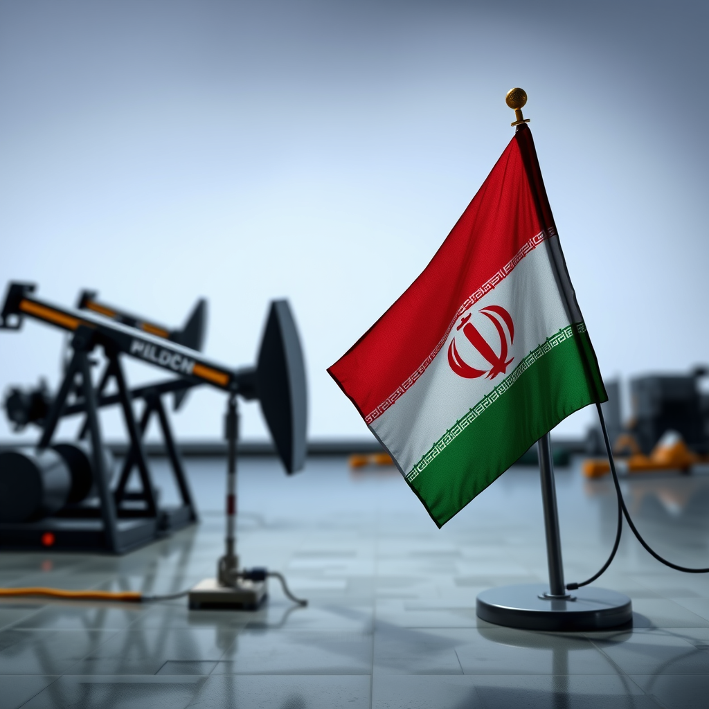 A scene representing the current state of Crude Oil Prices Slip As US Iran Tensions Ease.