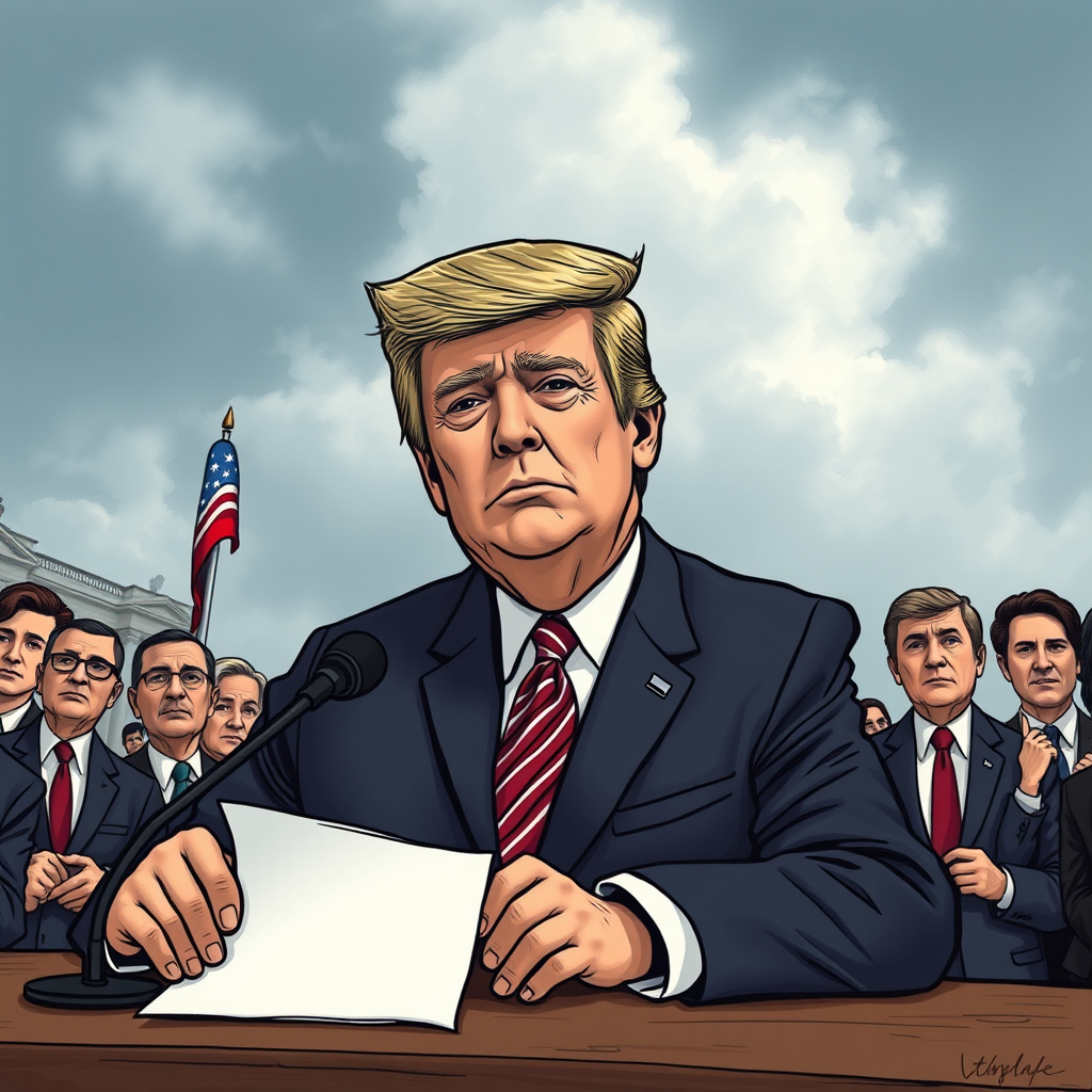 A scene representing the current state of Trump Will Be Gone In Three Years' Top Democrats Try To Reassure.