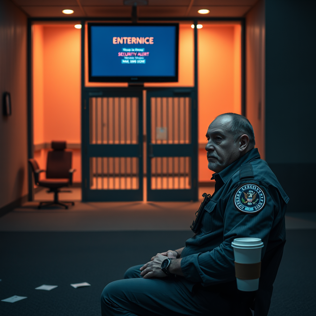 DHS Secretary Michael Pompeo (center) watches as Senator John Smith (R-Texas) inspects razor wire on the department's perimeter fence, as the shutdown drags on into its third day.