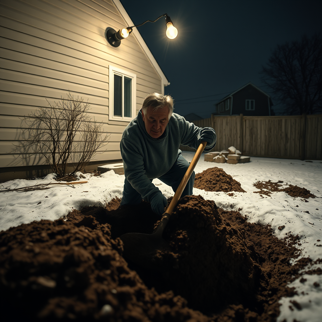 Philip J. Miller excavates a pit behind his home in Parma, Ohio. A U.S. Labor Department report initially classified his activity as accounting for 130,000 new construction jobs in January.