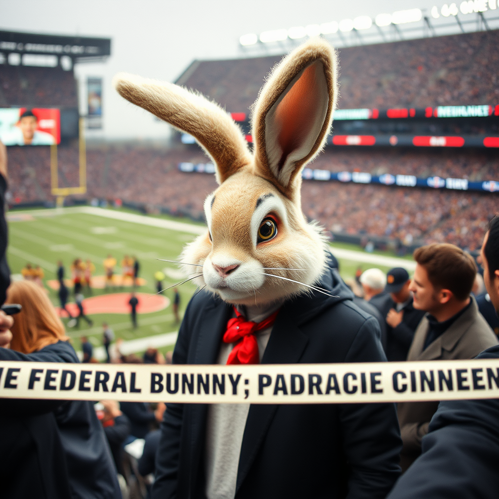 A scene representing the current state of Investigation Clears Bad Bunny Super Bowl Show Of Rule Violation.
