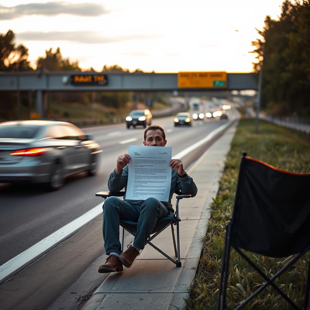 Dale Brickman awaits the start of the Turning Point USA halftime show at its only logical location.