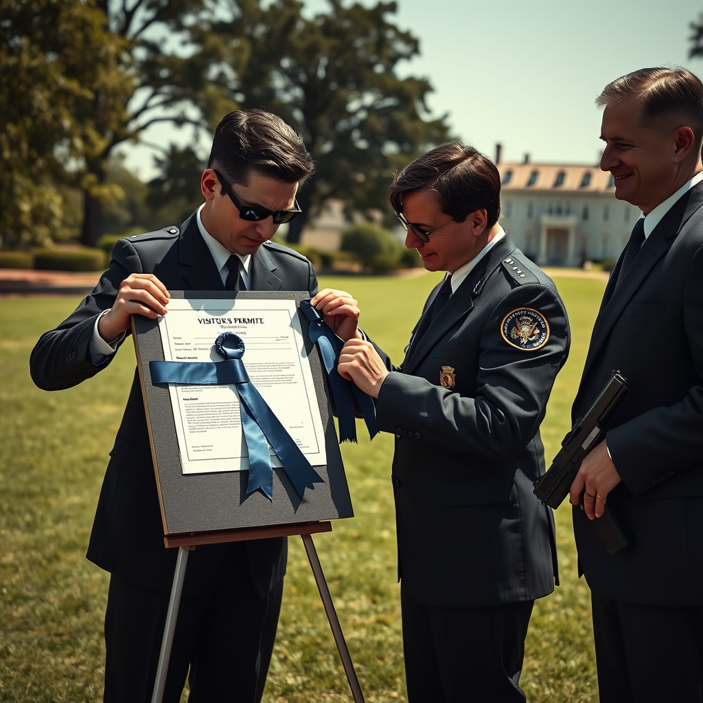 U.S. Secret Service agents secure the scene after confronting an armed intruder on the perimeter of the Mar-a-Lago Club in Palm Beach, Florida.