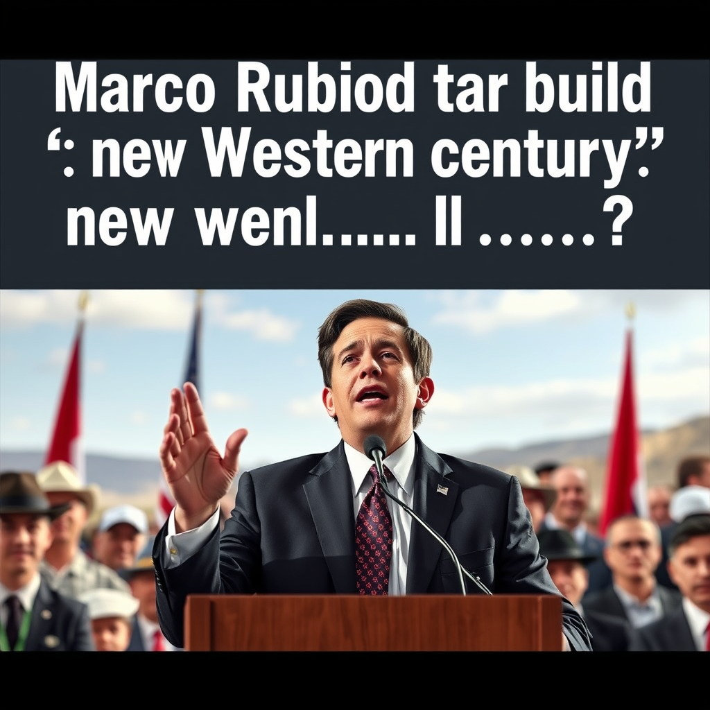 A scene representing the current state of Marco Rubio Wants To Build A New Western Century Will Europe Join.