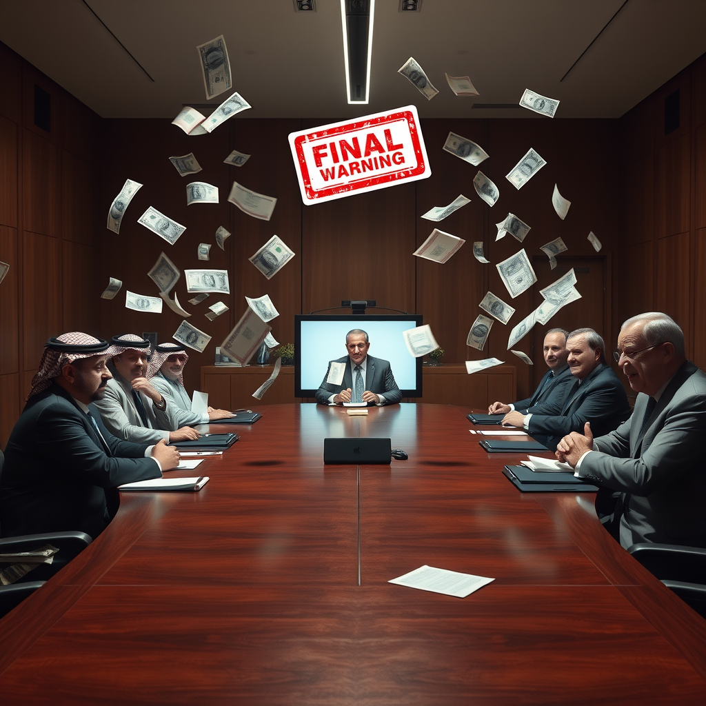 A consultant reacts to gravitational anomalies during a MENA committee meeting.