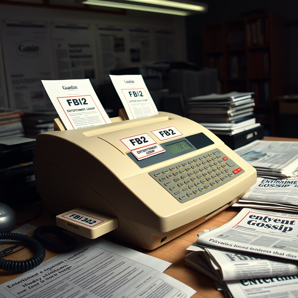 A Guardian editor attempts to appease a cursed fax machine that has misfiled crucial Epstein documents as entertainment content.