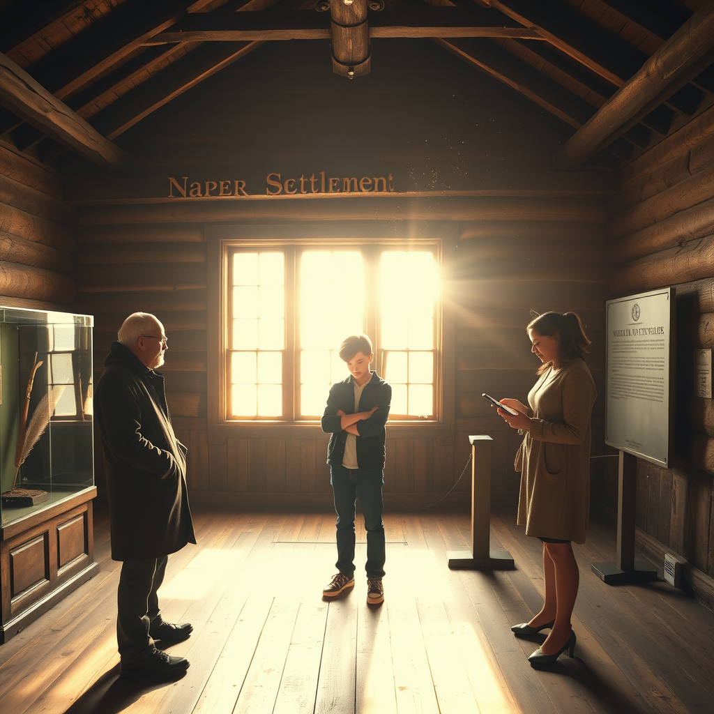 Visitors explore exhibits during Naper Settlement's Presidents Day celebration, which featured hands-on historical activities across the 12-acre museum grounds.