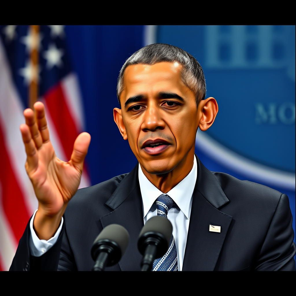 A scene representing the current state of Obama Deplores Lack Of Shame After Trump Racist Monkey Clip.