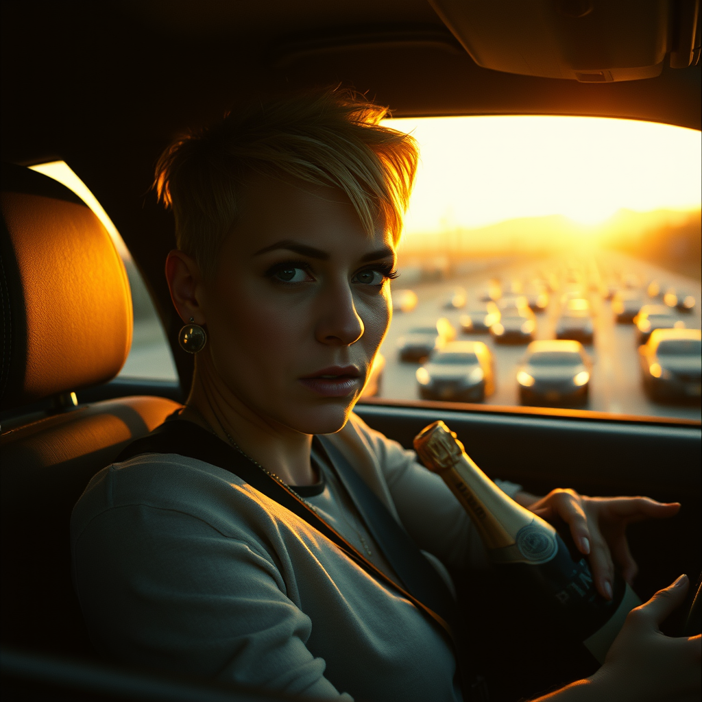 Pop singer P!NK receives news of her reported marital separation via car radio while driving through Los Angeles traffic Thursday evening.