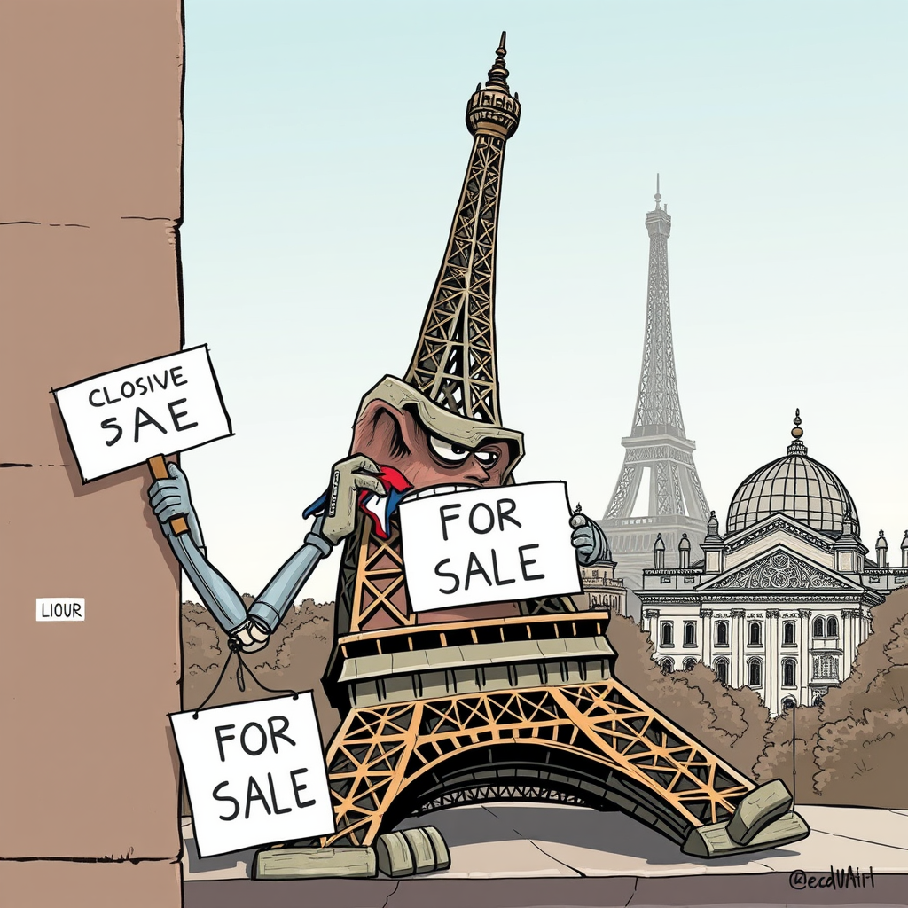 The French Minister of the Interior takes a call from the Eiffel Tower regarding the city's petition for a referendum on its capital status.