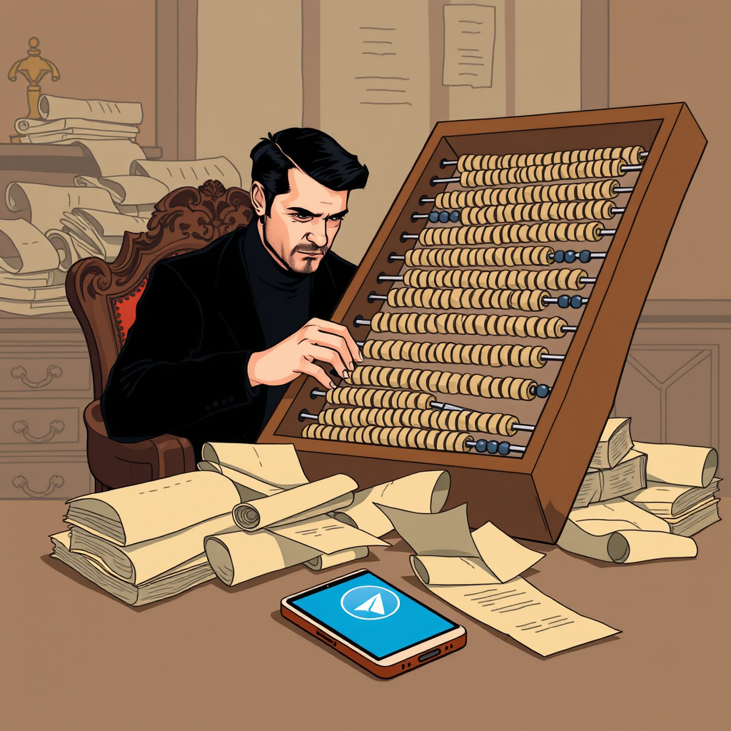 Telegram founder Pavel Durov operates a manual communication switchboard during a raid by Russian federal investigators, who allege the messaging app relies on 19th-century technology.