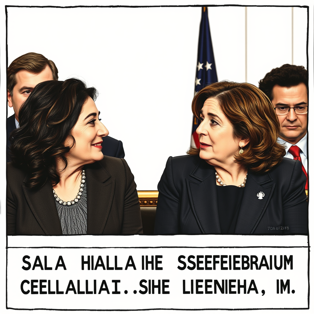 A scene representing the current state of Salma Hayek Joins Mexican President Claudia Sheinbaum For Launch Of 30 Cinema.