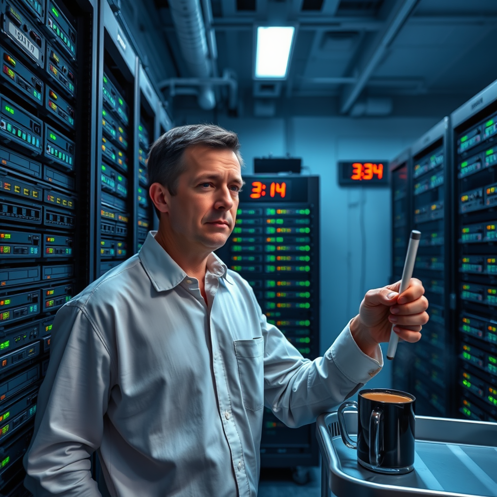 OpenAI CEO Sam Altman performs a manual diagnostic check on server hardware during an overnight residency shift at the company's new terrestrial data center in Prineville, Oregon.