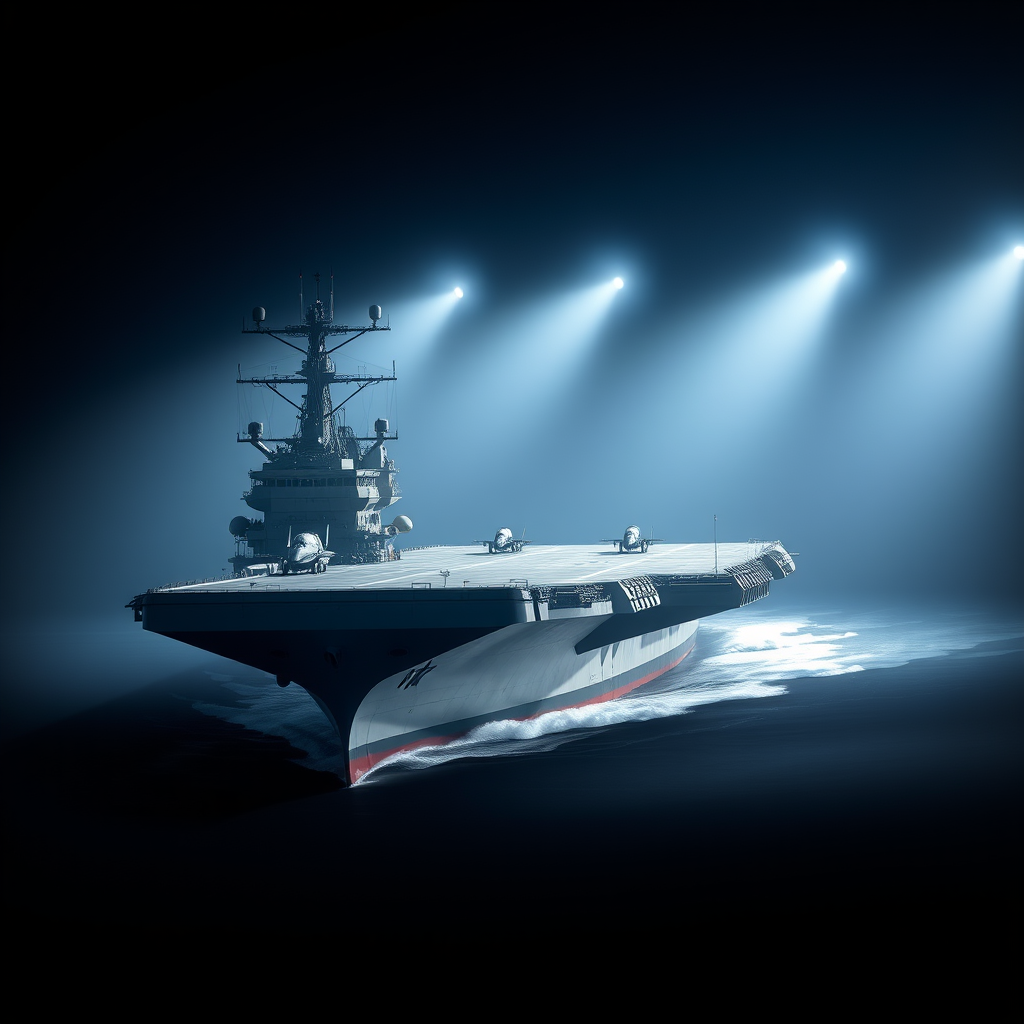 A scene representing the current state of US To Deploy New Aircraft Carrier To Middle East As Trump Warns.