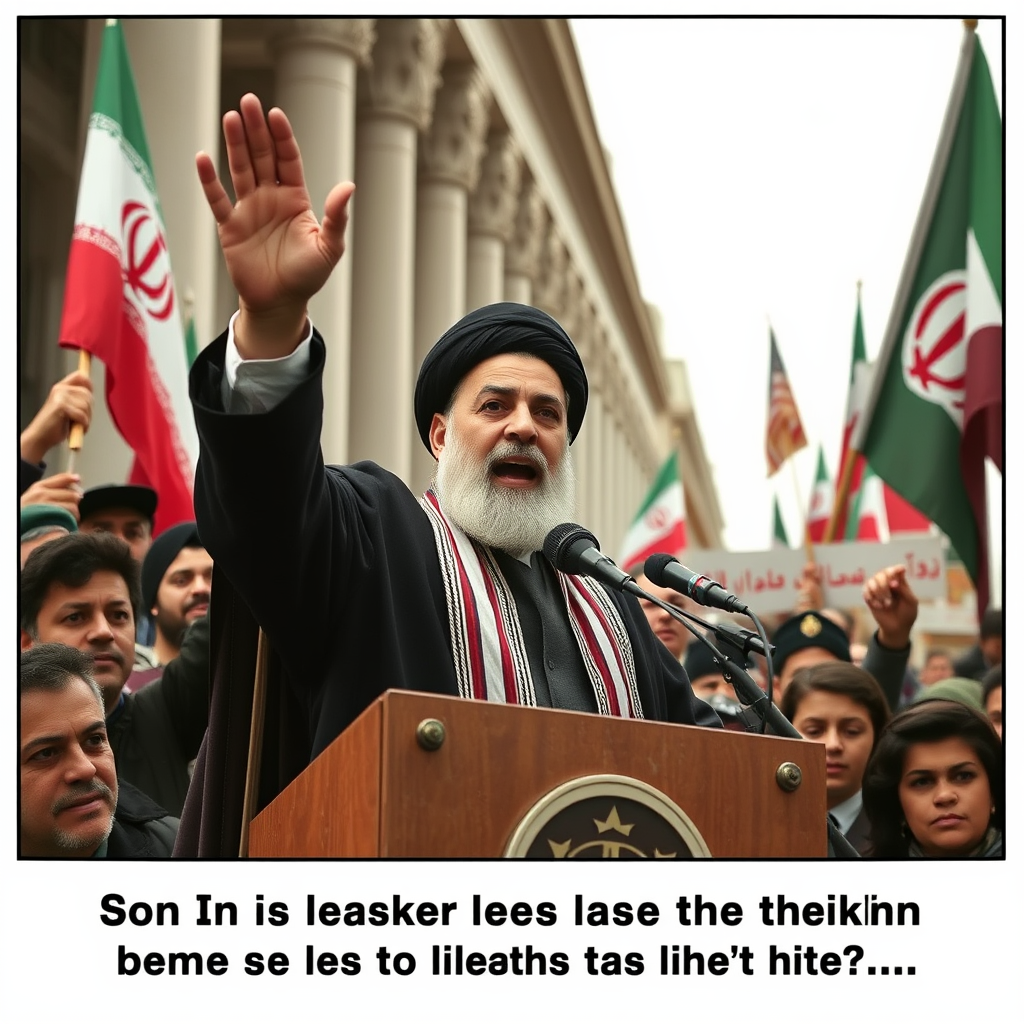 A scene representing the current state of Reza Pahlavi Calls For Intervention In Iran's Crisis.