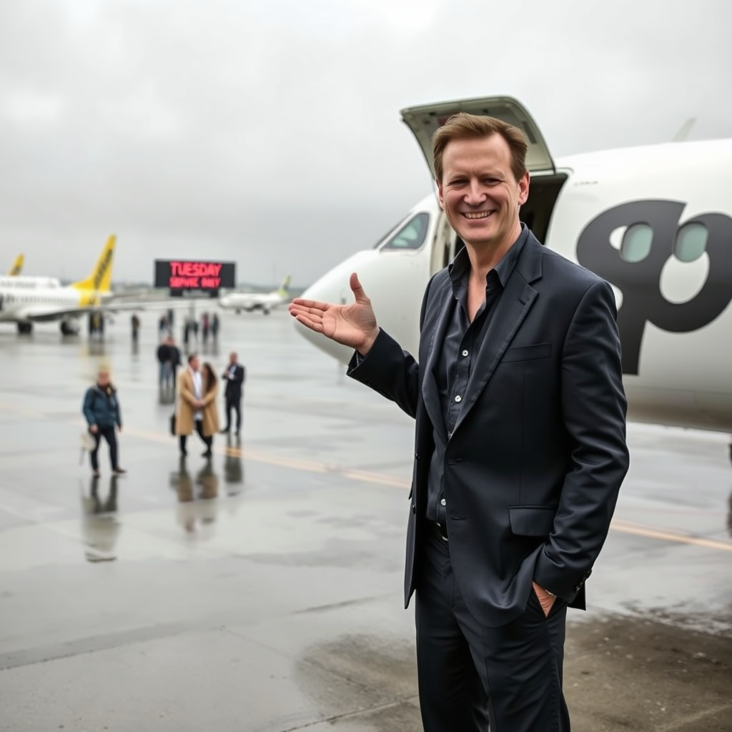 Spirit Airlines CEO Dave Davis outlines the carrier's new operational strategy to a creditor representative in a Fort Lauderdale hangar on Tuesday.