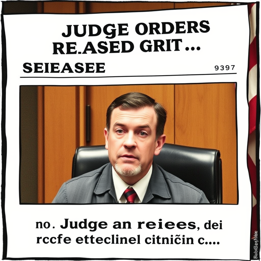 A scene representing the current state of The Latest Judge Orders Release Of Man Detained During Chaotic Government Center.