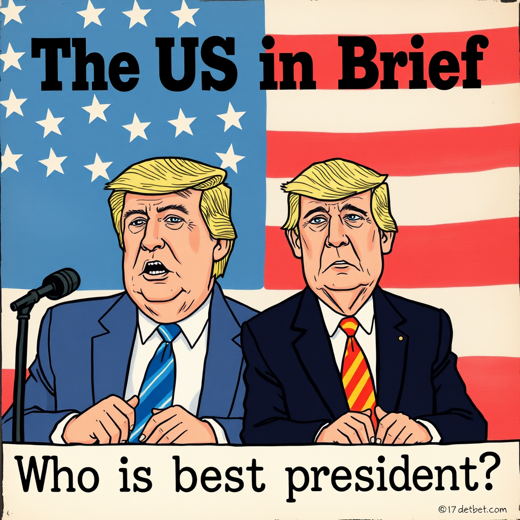 A scene representing the current state of The US In Brief Who Is The Best President.