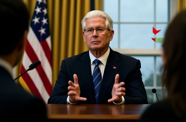 Treasury Secretary Scott Bessent reviews a meteorological report from a dedicated fax machine, which he has cited as a primary economic indicator.