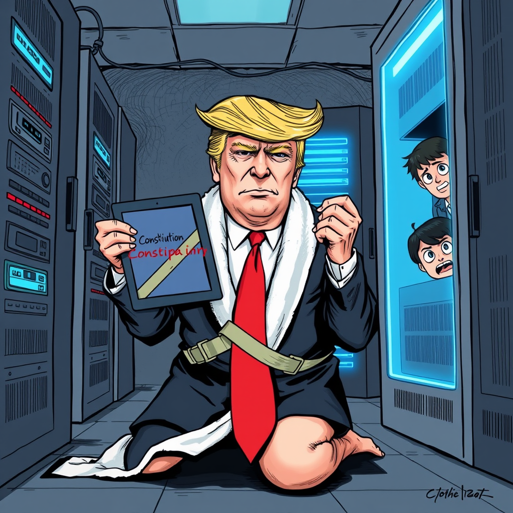 President Trump conducts a late-night diagnostic of government AI systems after alleging treasonous autocorrect by Anthropic technology.