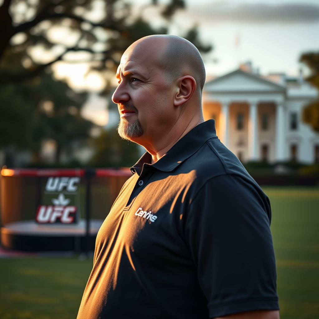 TKO Group Holdings President Mark Shapiro presents the newly devised Patriotically Adjusted Gross Expenditure metric during a White House press briefing, illustrating how the UFC's projected $60 million loss is reclassified as a strategic victory.