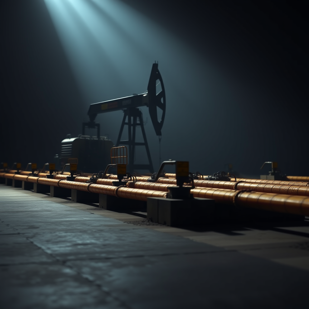 'Streetside Vespers': A haphazard procession of dilapidated Venezuelan trucks, festooned with fluttering banners and placards announcing America's new largesse, edges through the streets of Washington as NIS oil executives confer discreetly in the adjacent alleyway